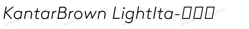 KantarBrown LightIta字体转换
